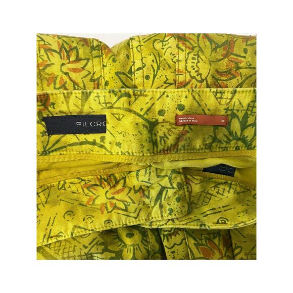 NWT Anthropologie Pilcro The Wanderer Low-Rise Pants Floral Light Green sz. 26 - Picture 12 of 16